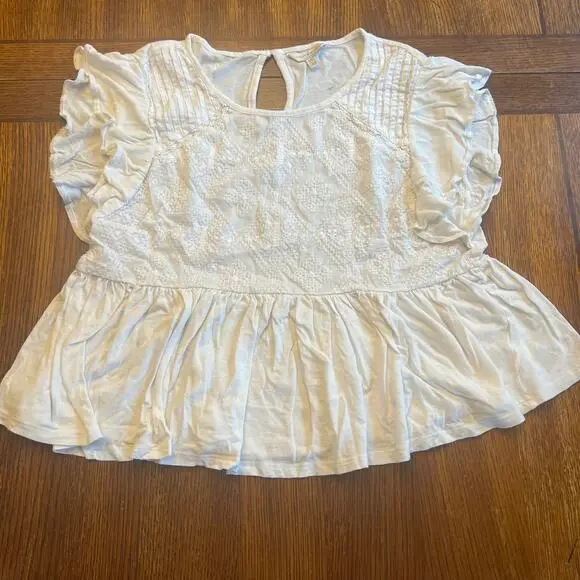 Lucky Brand Embroidered Dolman Top M - Boho Chic! - Picture 11 of 14